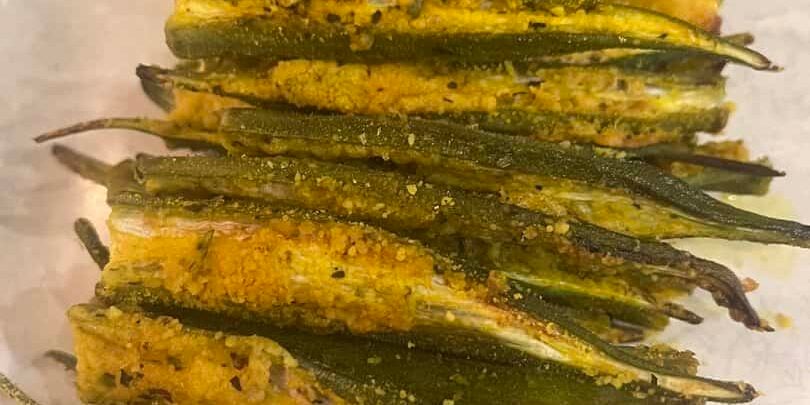Okra and Zucchini Baked